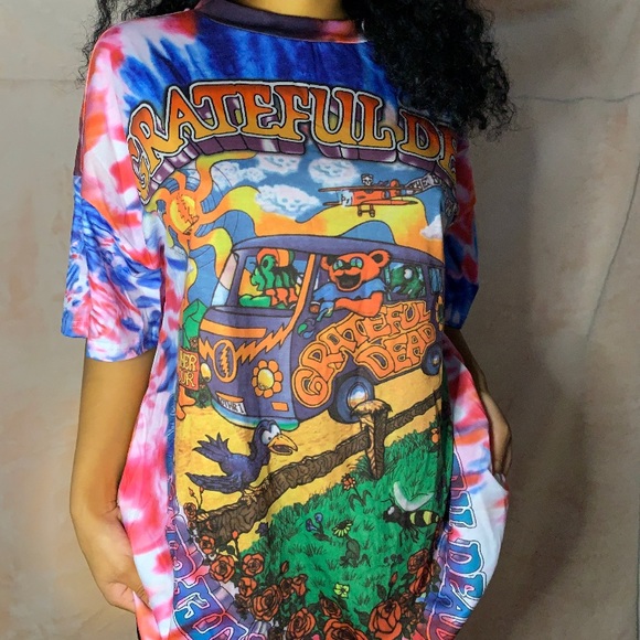 SOLD 🎨 TIE DYE “ GRATEFUL DEAD” OVERSIZED TEE - Picture 4 of 4